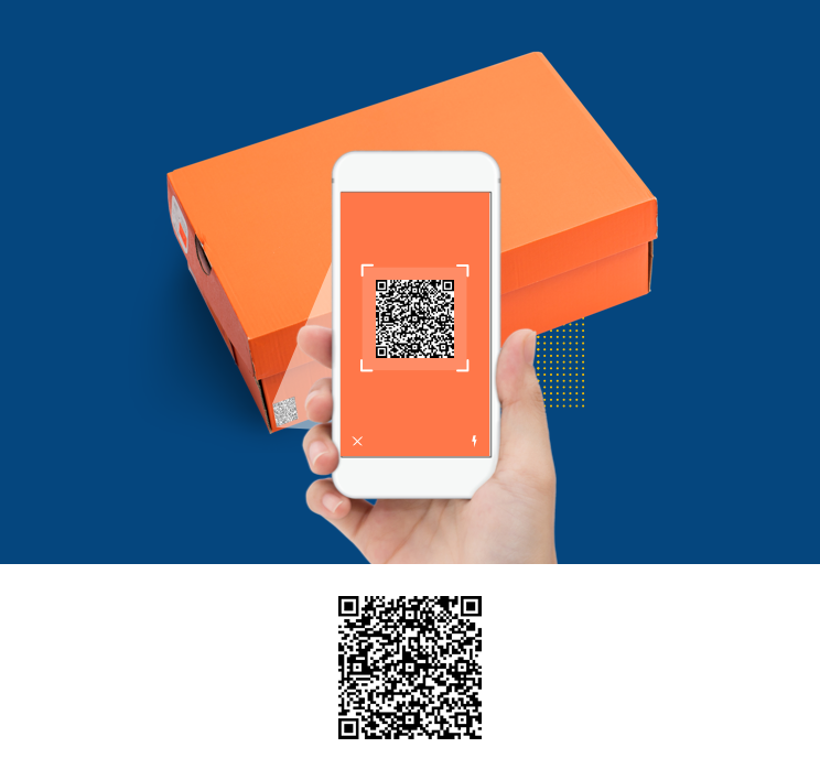 QR code on product packaging