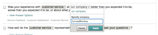 Customizable variables in Question Bank