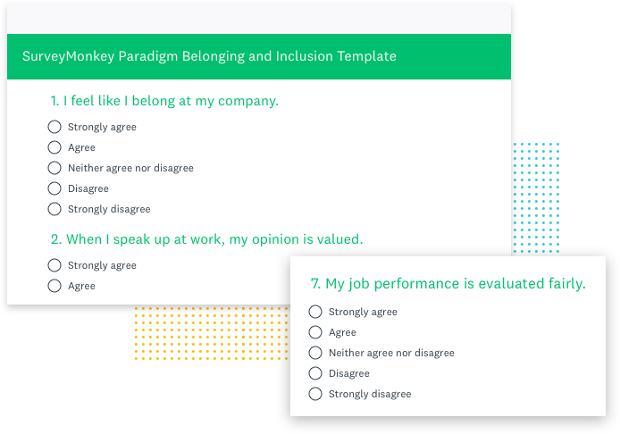 SurveyMonkey belonging and inclusion template