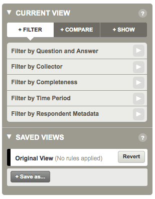 Filtering options