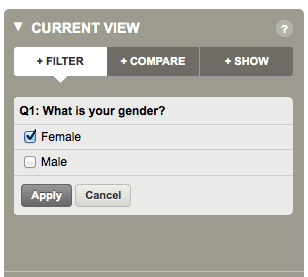 Filtering by subset of respondents