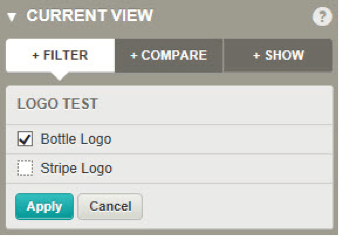 Choosing logo in Filter view