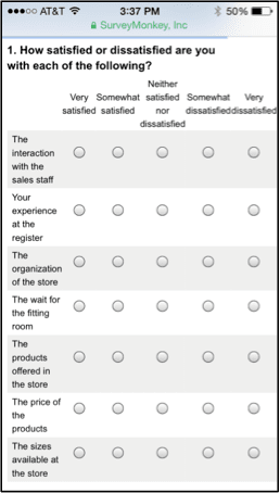 Matrix question on mobile device