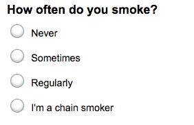 Sensitive survey question without context