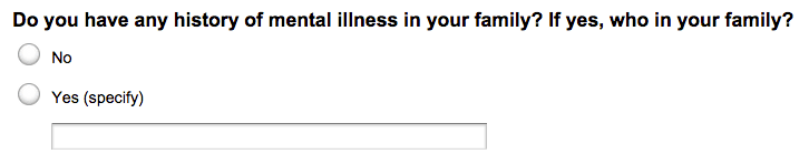 Bad example of first question in a sensitive survey