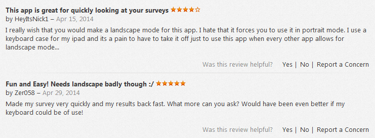 SurveyMonkey App feedback