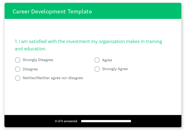 SurveyMonkey career development survey template